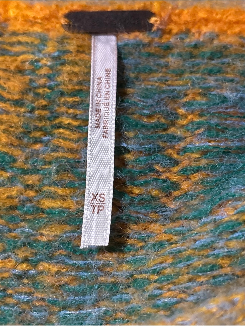 Free People Sepia Plaid Cardigan in Marigold Sky Combo Sz XS OVERSIZED FuzzyWool - Picture 11 of 15
